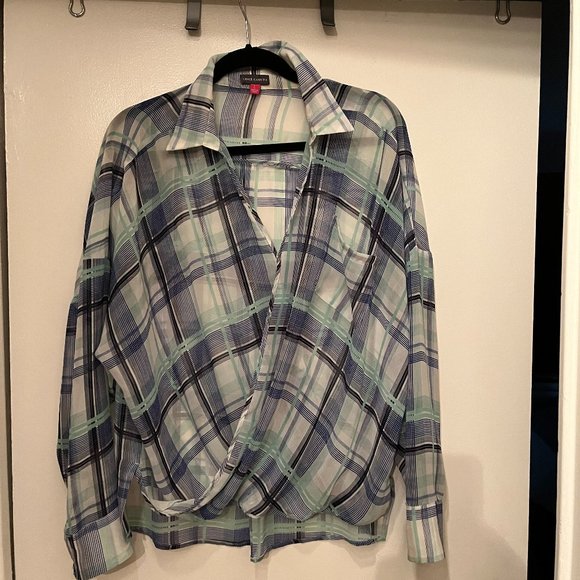 Vince Camuto Tops - Vince Camuto Size L Sheer Top – Worn Twice